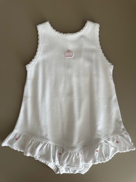 LITTLE CROWN DRESS WH